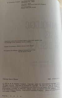 Pathologic Basis of Disease Robbins 1974 HC W.B. Saunders Medical Text