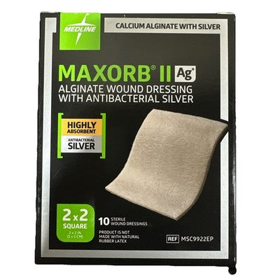 Medline Maxorb II Ag 2x2 Alginate Dressing MSC9922EP 100 Exp 2023 Case Of 100