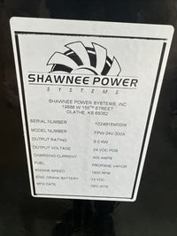 2016 10kVA Propane DC generator Shawnee Power 9kw 24 VDC