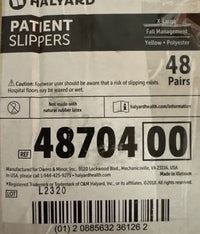 HALYARD Patient Slippers case, Item #4870400, Size 48, XL, Yellow