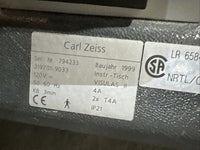 Carl Zeiss SL 130 Slit Lamp w/ Power Table & Stand