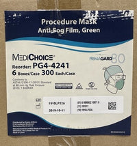 MediChoice PG4-4241 Surgical Masks Anti-Fog Green Level 1 300/Case