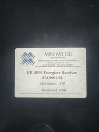 Respironics Mini Mitter ER-4000 Energizer/Reciever Small Animal Telemetry