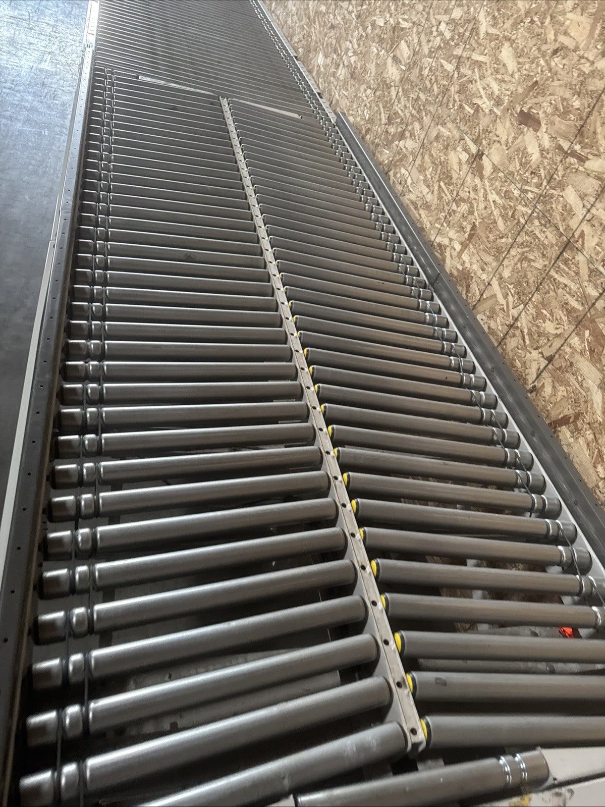 ACS 75’ X 52” Power Roller Conveyor 8 Sections 60" BF 1.9" OD 36" H Adj