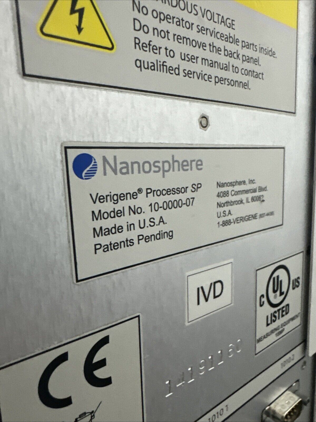 Nanosphere Verigene Reader 10-0000-02 &amp; 4 Verigene Sample Processor SP10-0000-07