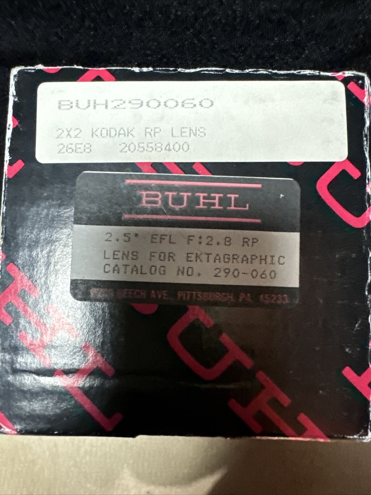 Buhl Optical 2.25 EFL F:2.8 290-060 Camera Lens *GREAT CONDITION*