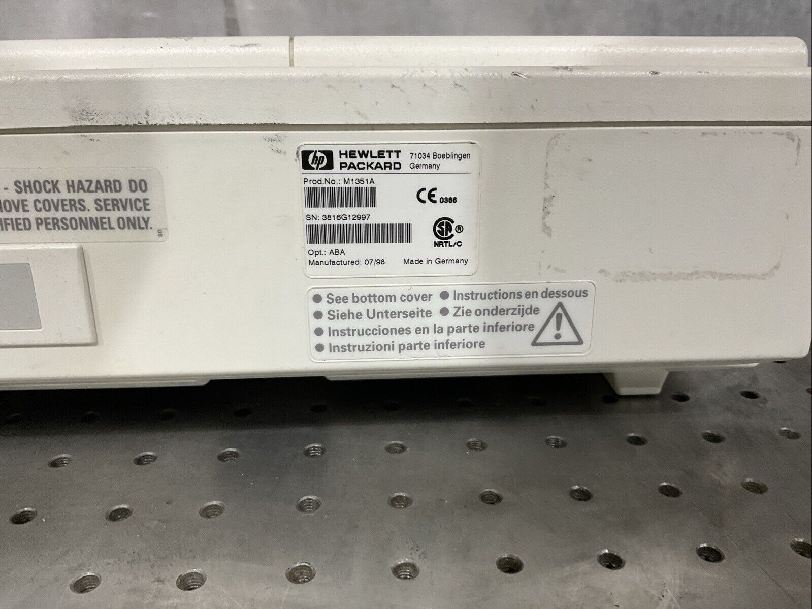Hewlett Packard Viridia Series 50A Fetal Monitor Cardiograph M1351A