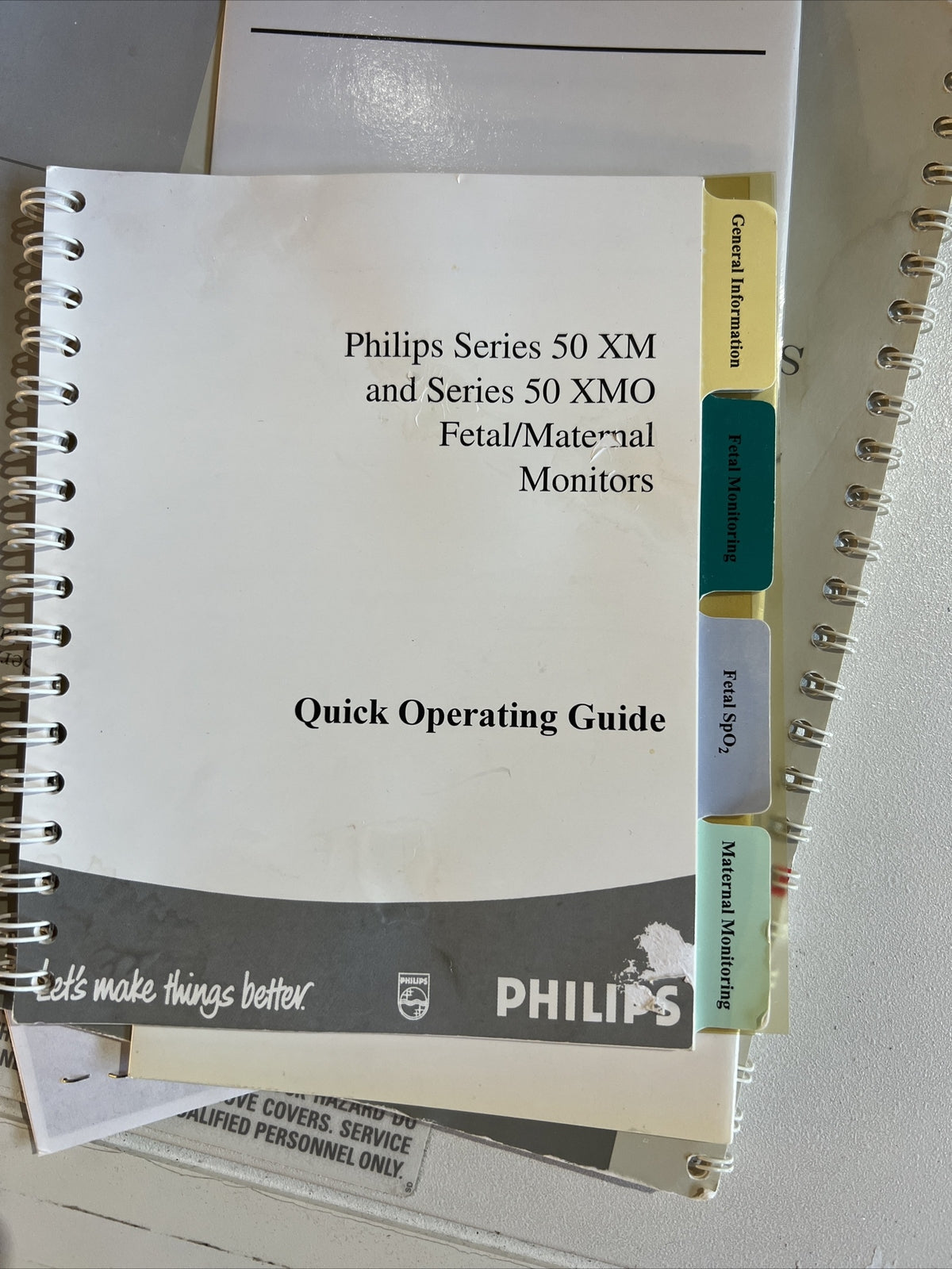 Philips Series 50XM M1350B Maternal Fetal Monitor W/ Carts &amp; Leads M1350