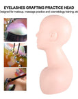 Silicone Mannequin Training Head Makeup Model Eyelash Extensions Practice Doll