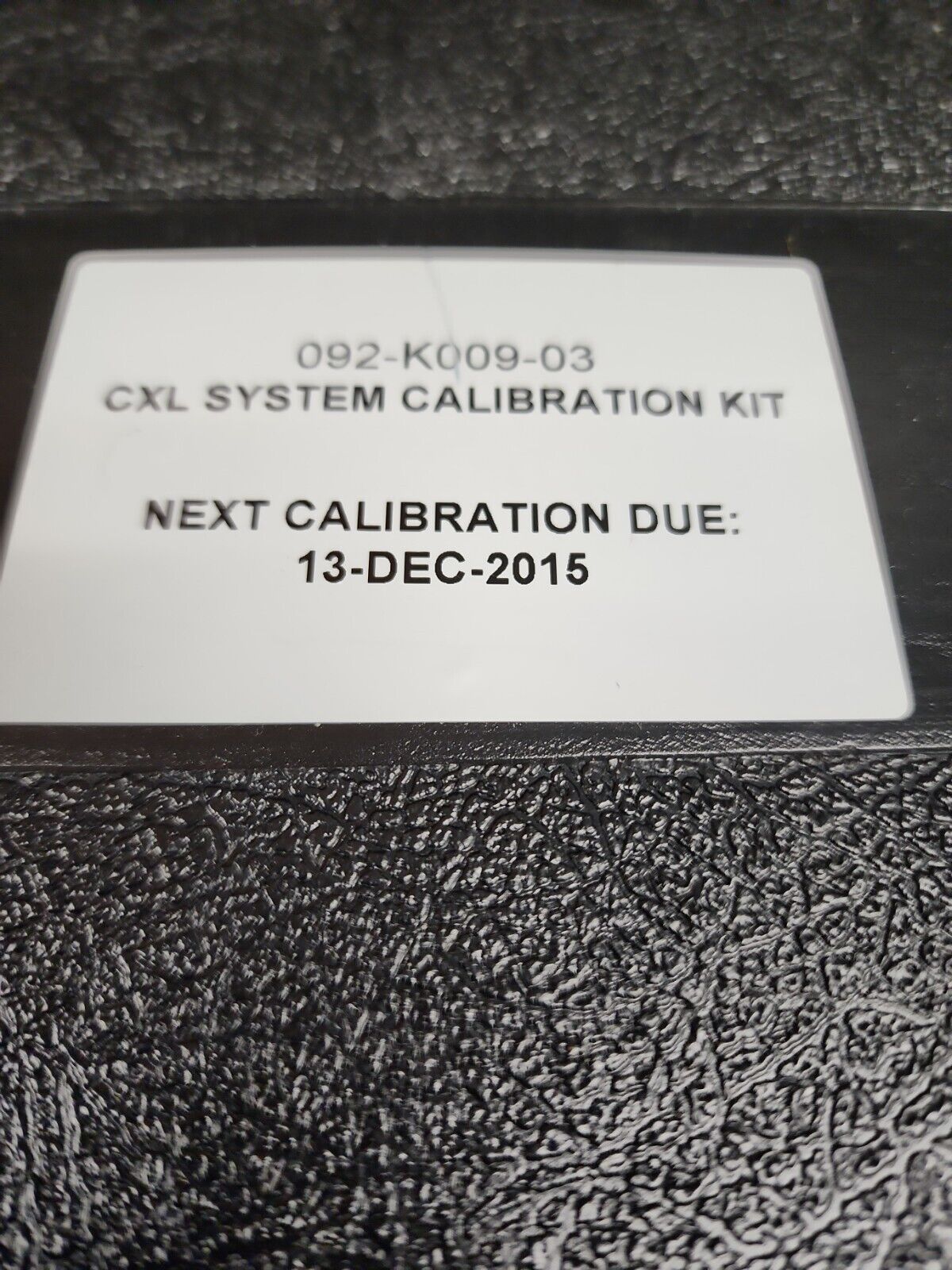 Del-Tron 092-K009-03 CXL System Calibration Kit