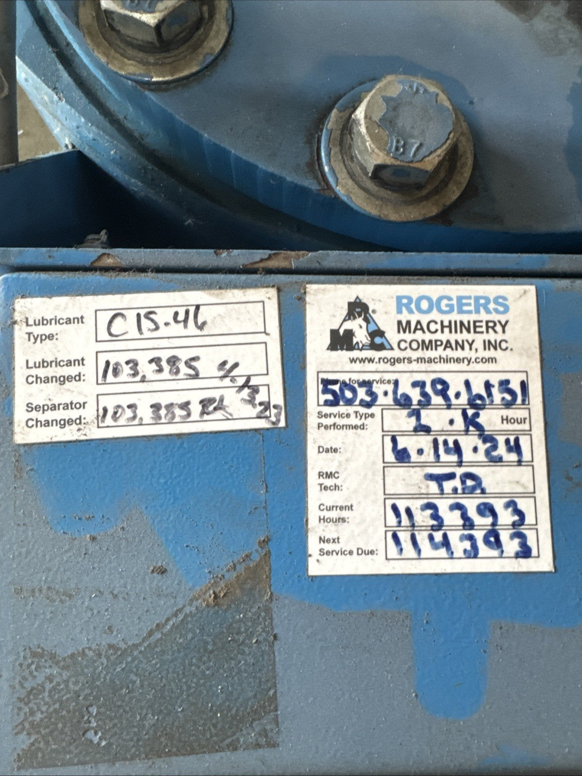 Rogers Quincy Northwest Rotary Screw Air Compressor 100 hp QNW-V-100-E