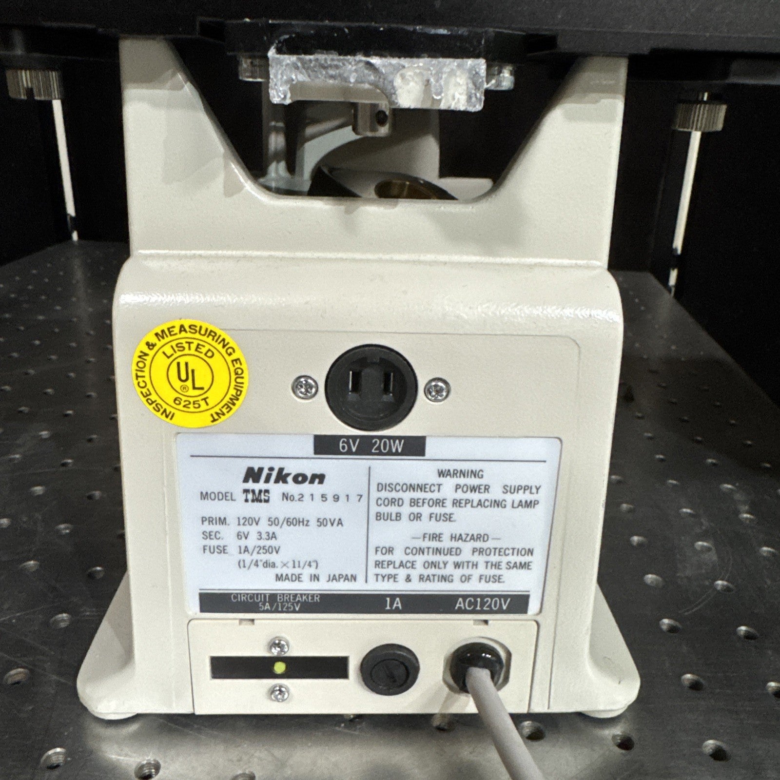 Nikon TMS Inverted Microscope Base - for Parts or Restore- Powers on &amp; lights up