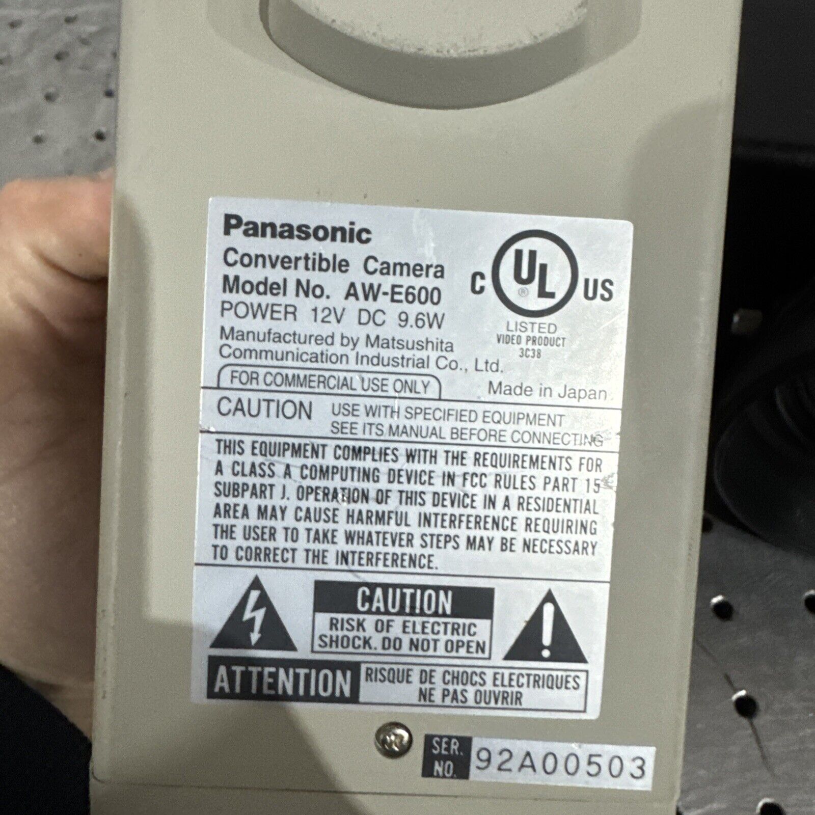 Canon YH14x7.3 KTS SX14 CCD 14x Security 7.3-102mm Lens With Panasonic Aw-e600