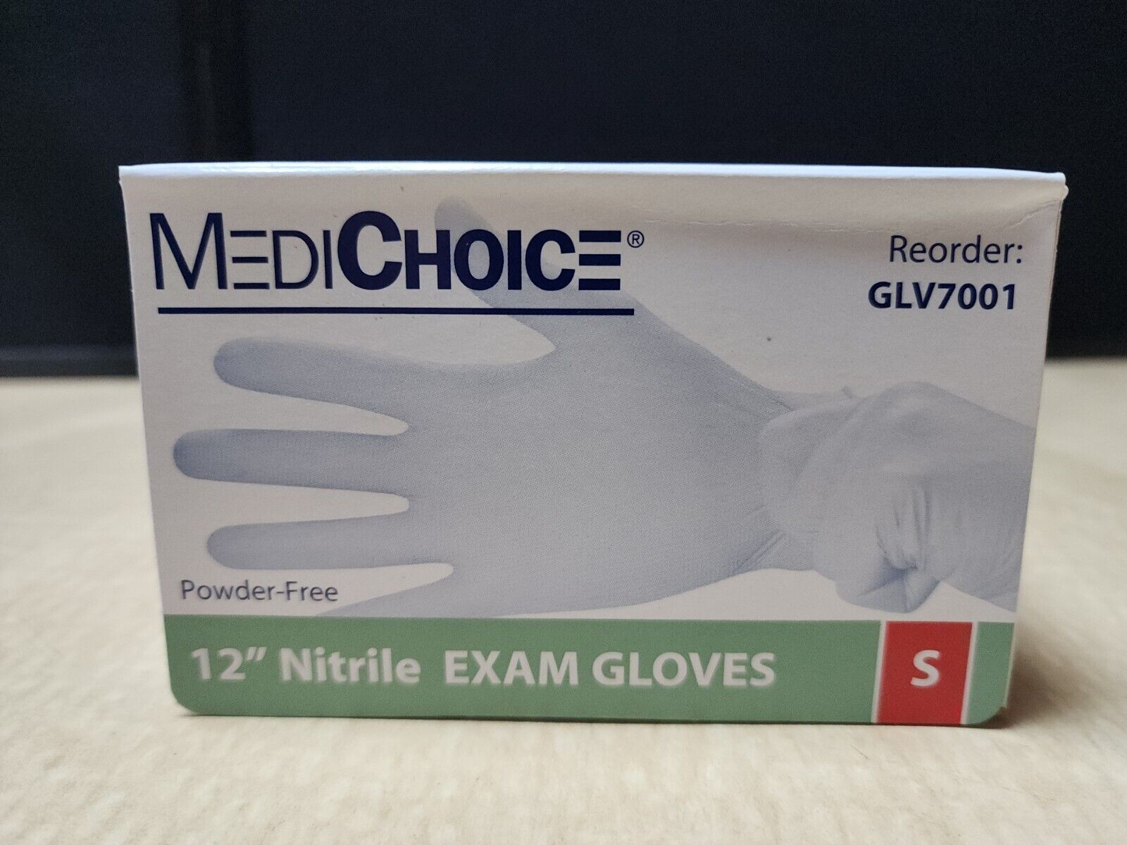 MediChoice BLUE Nitrile Exam Gloves Powder Free Latex Free Small 100 Count