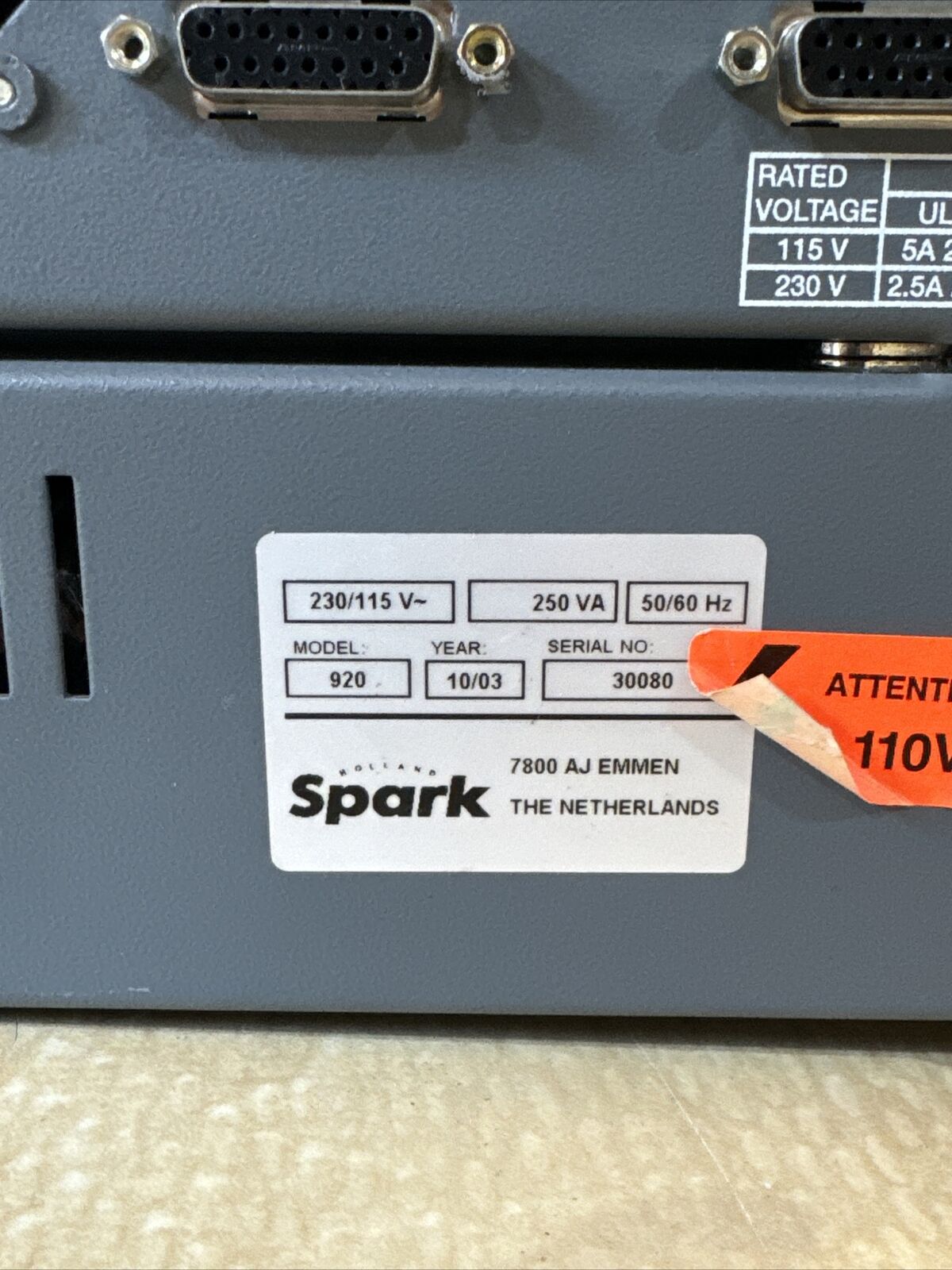 SPARK AUTOSAMPLER MODEL 920 Ultra Plus II MD Nano CHEMISTRY ANALYZER