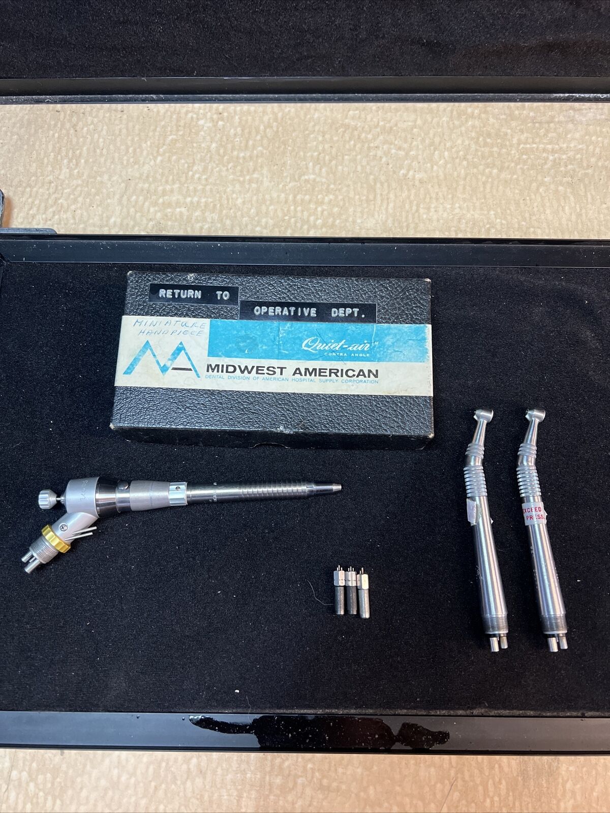 Midwest Shorty Motor with Straight Tru-torc Nosecone 2 Quiet Air Handpiece