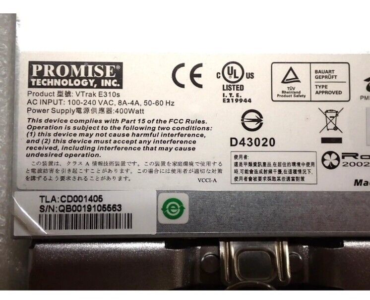 E310S Promise VTRAK Controller New