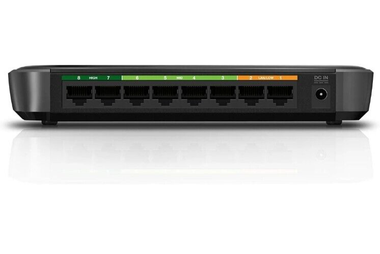 WD My Net Switch - 8 Port Gigabit Ethernet Network Switch - HD Media Switch
