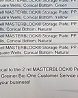 (50/Cs)GREINER Bio-One 96-Well 2mL PP Masterblock Storage Plate 780285-FD