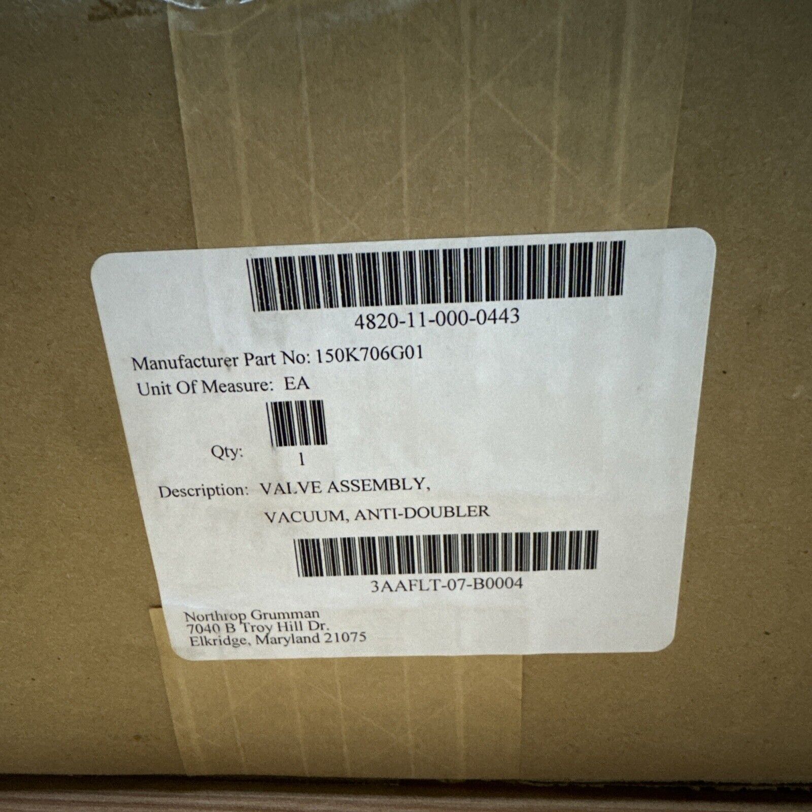 Mac Valve Assembly,Vacuum, Anti-Doubler-REPL.Unit 6522B-000-PP FSS Machine