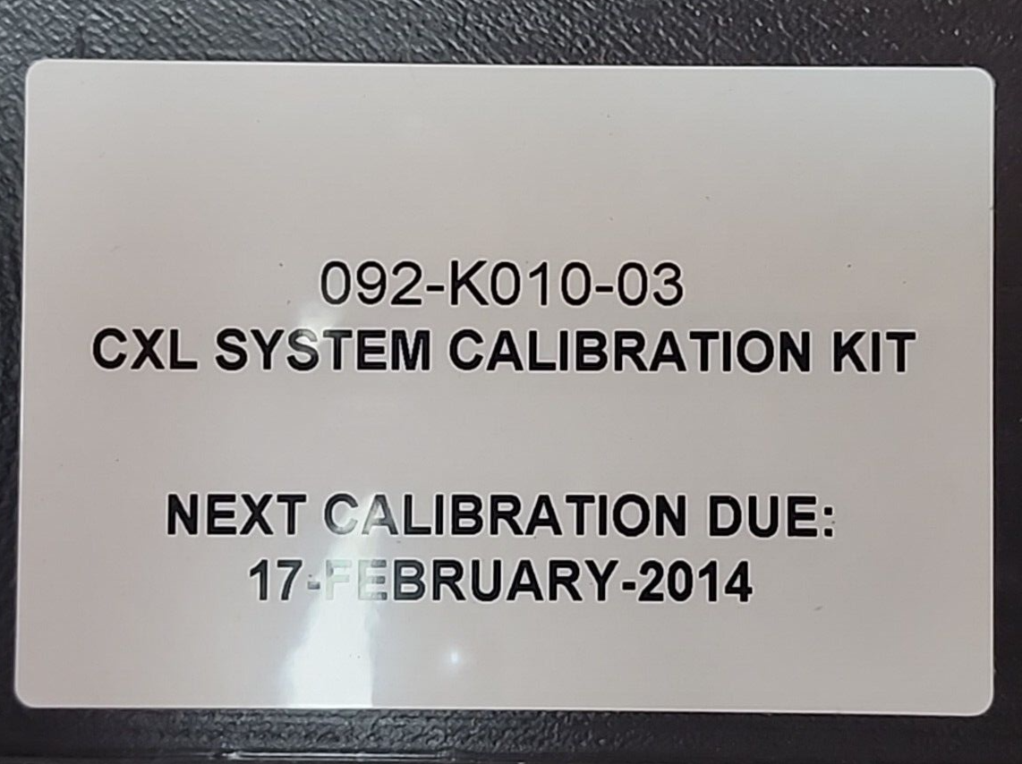 Del-Tron Precision Inc 092-K010-03 CXL System Calibration Kit