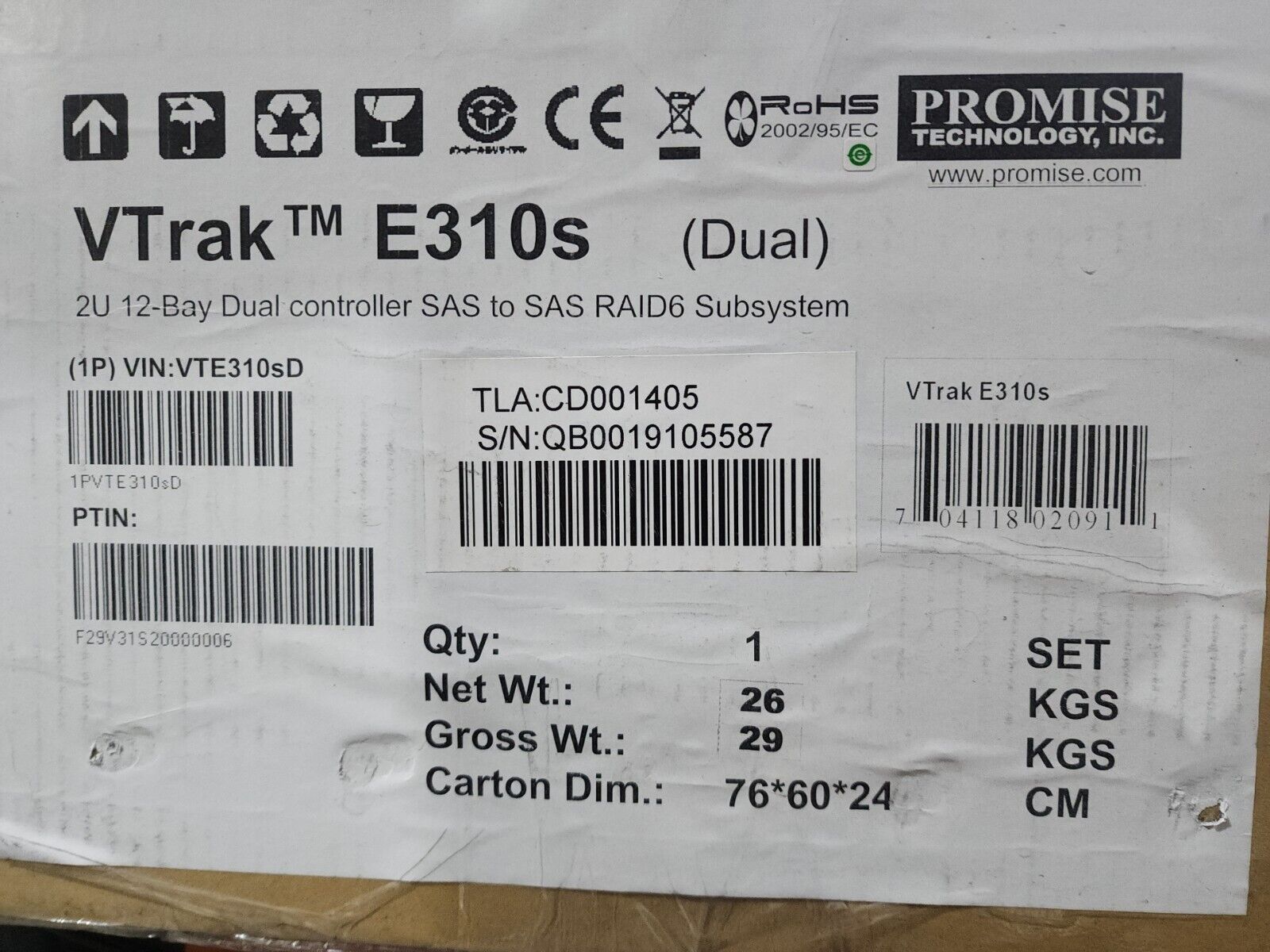 E310S Promise VTRAK Controller New