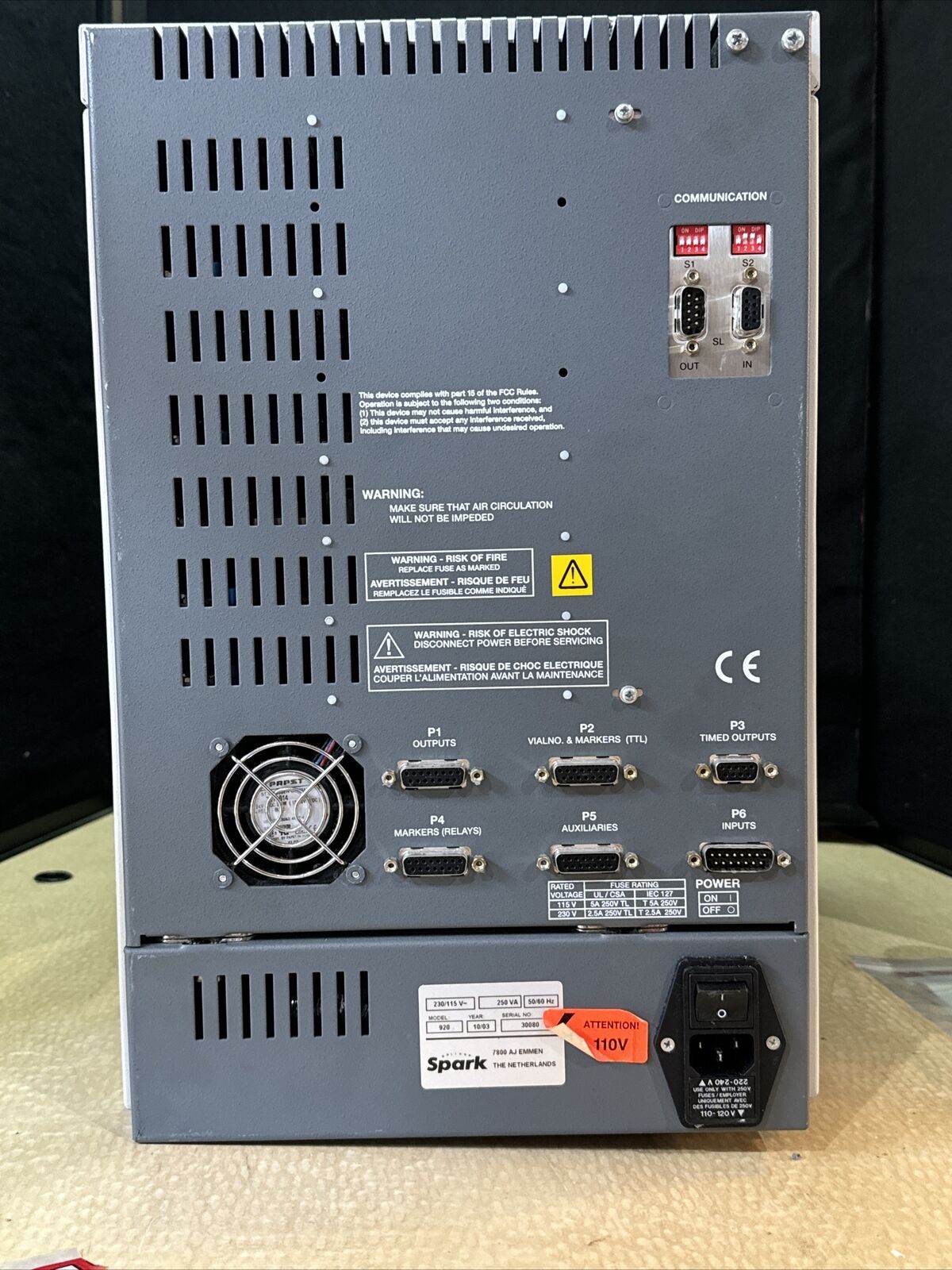 SPARK AUTOSAMPLER MODEL 920 Ultra Plus II MD Nano CHEMISTRY ANALYZER