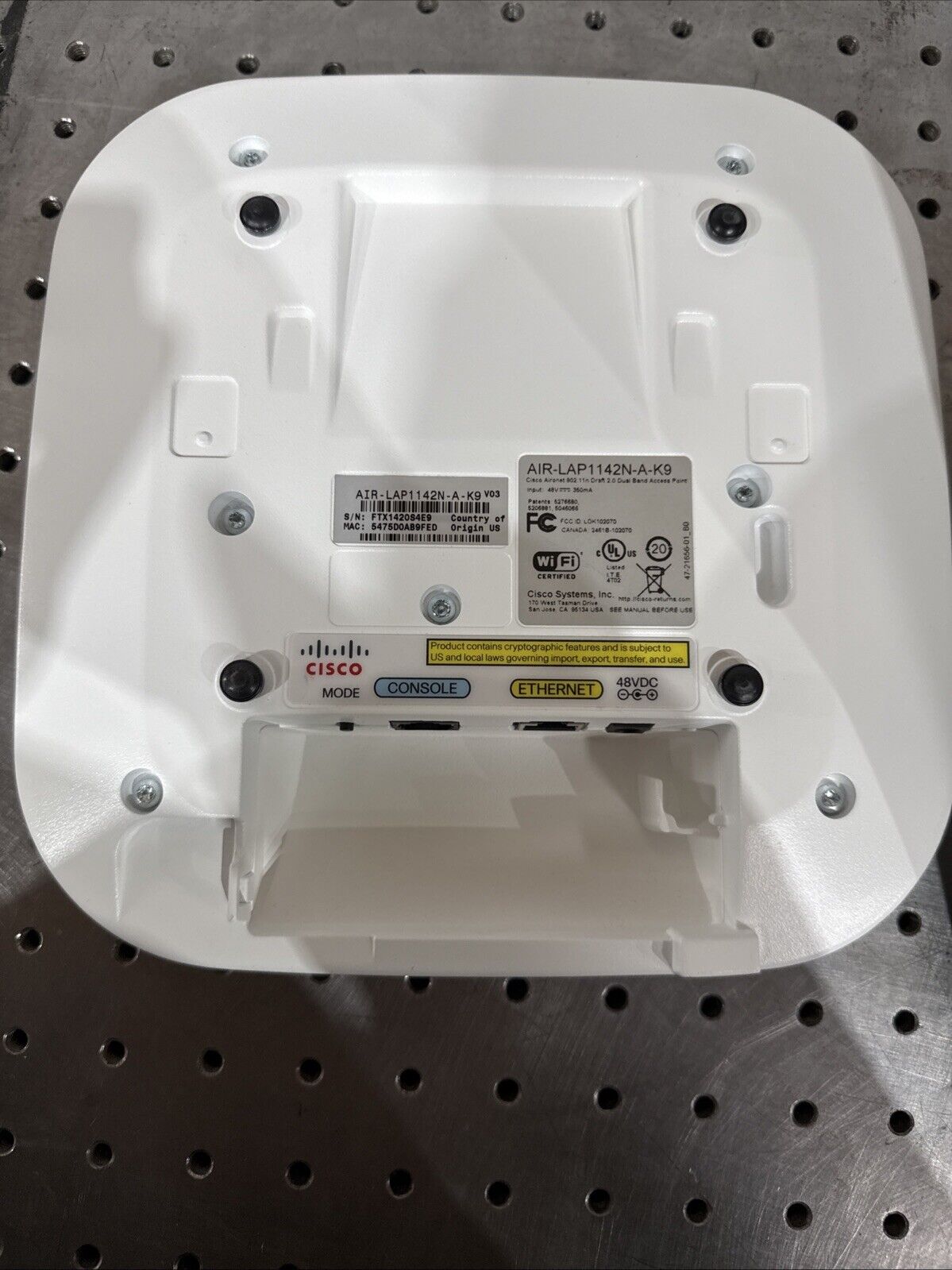 Cisco AIR-LAP1142N-A-K9 Aironet Dual-Band 802.11n 1142N AP Autonomous  POE wifi