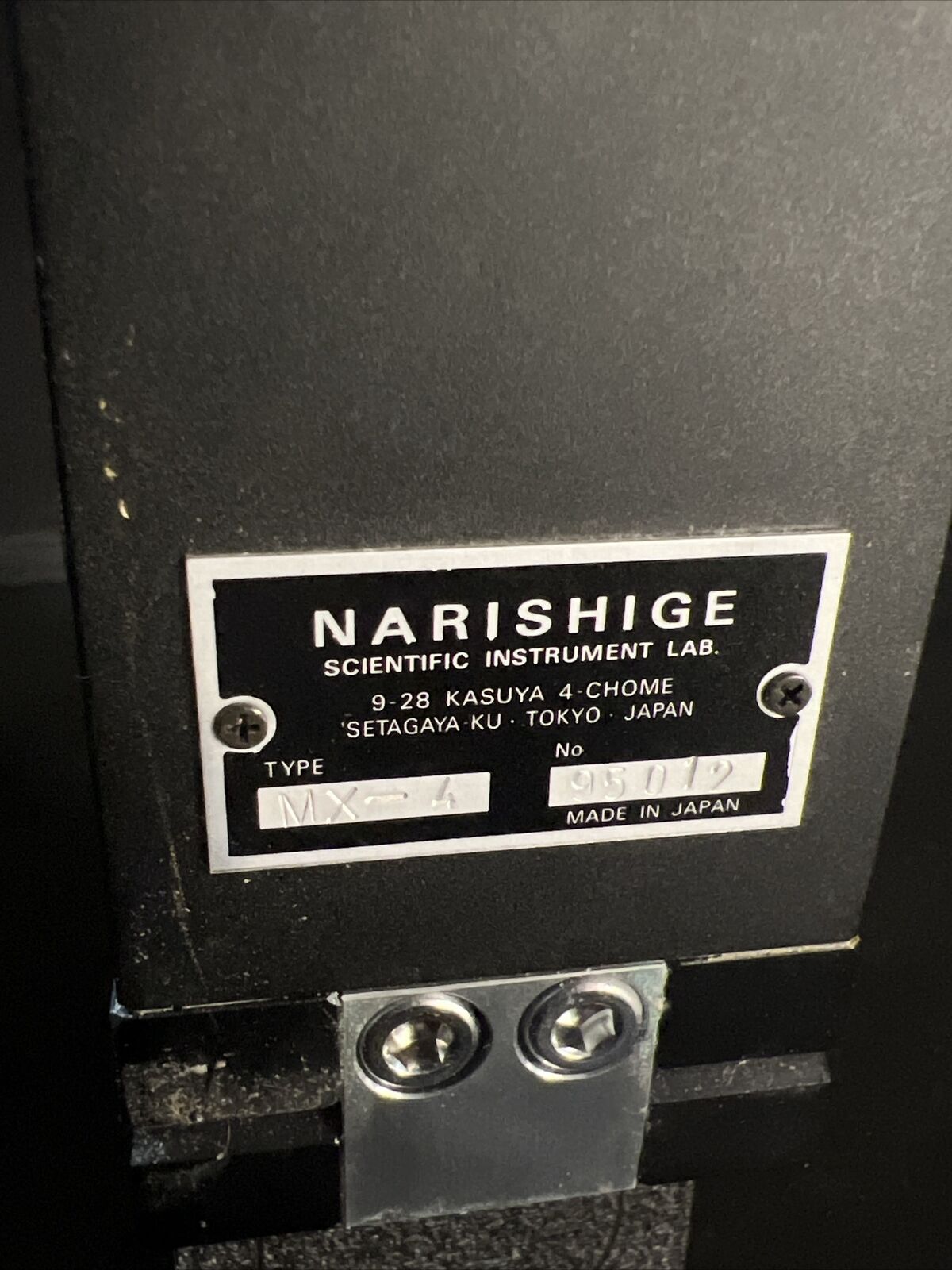 Narishige MX-4 Micromanipulator w/ Magnetic Base Tilting Stand