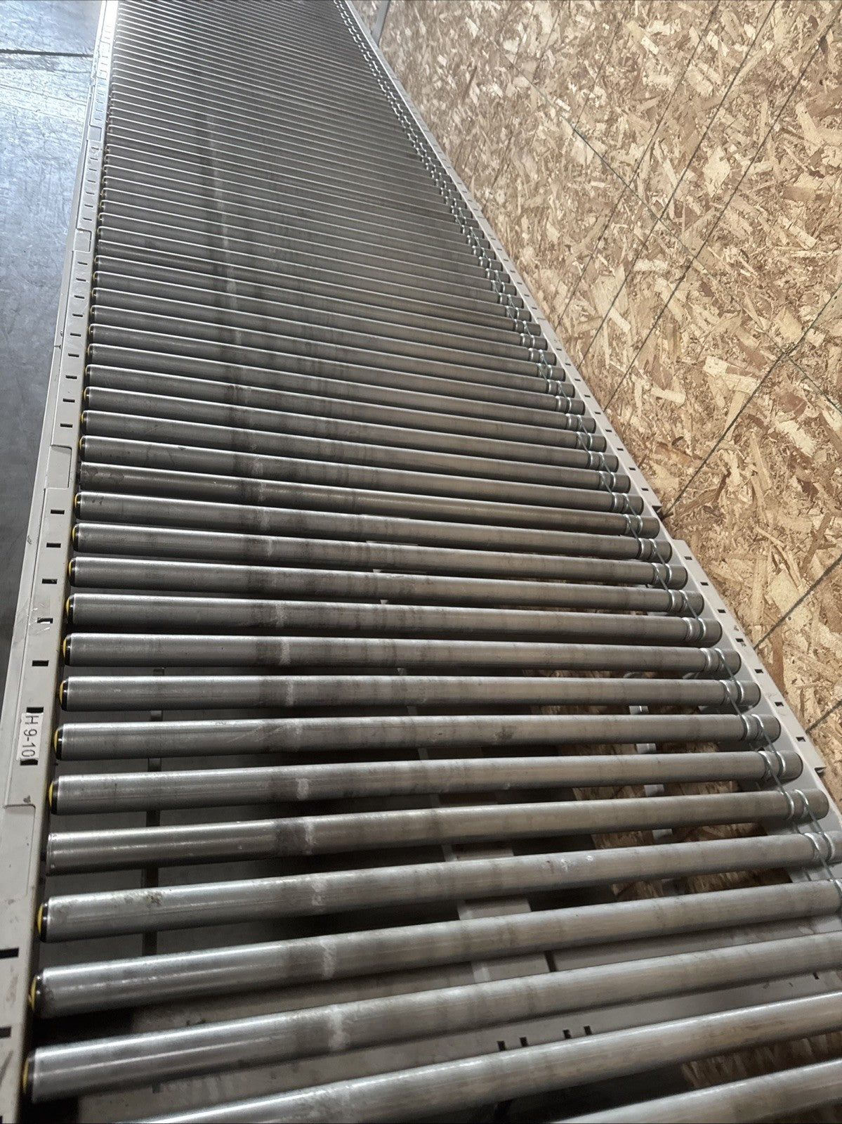 ACS 75’ X 52” Power Roller Conveyor 8 Sections 60" BF 1.9" OD 36" H Adj