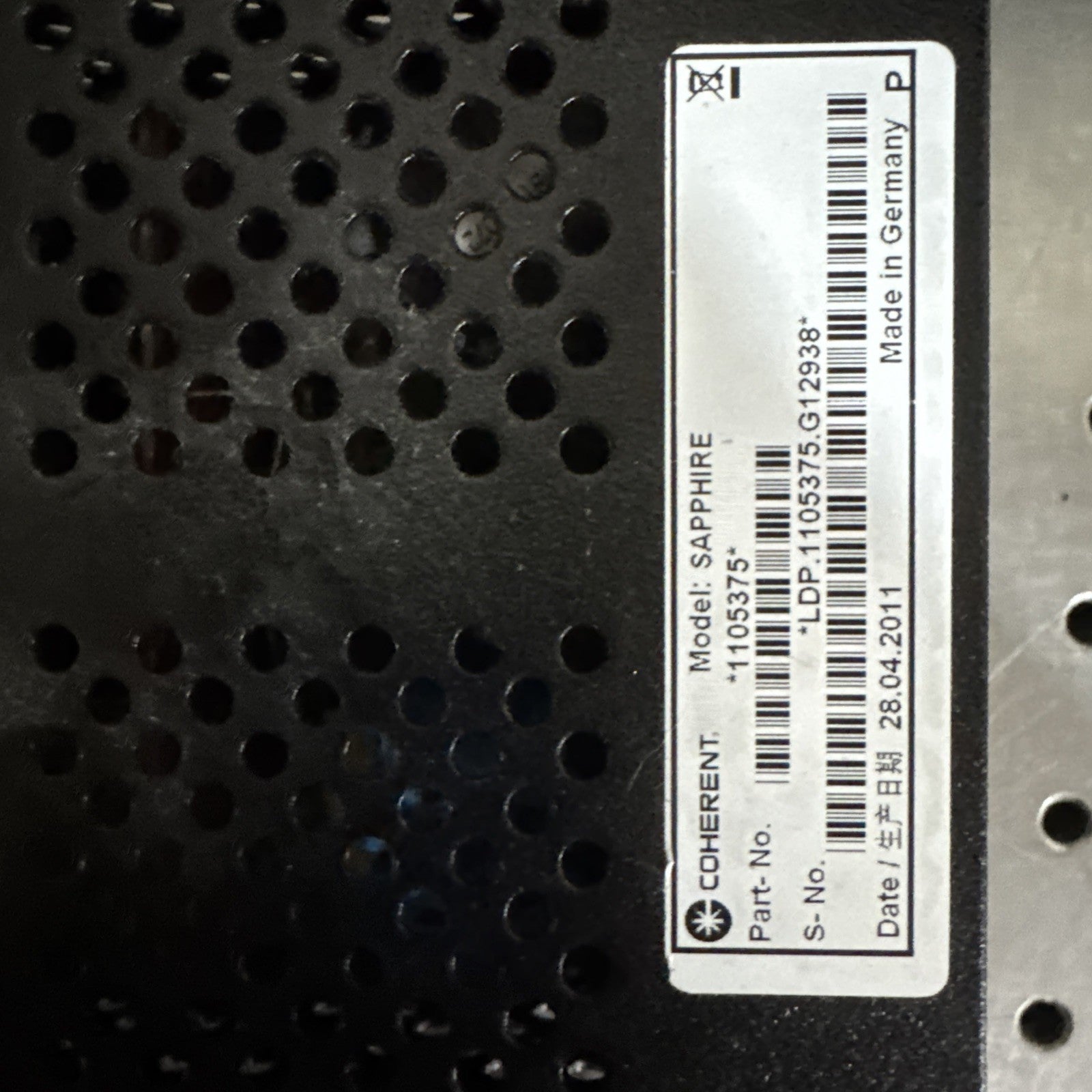 Coherent Sapphire 488-100 CW Laser 488nm 100mW complete system 2021