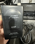 Two Microphone's 2000's Wireless UHF Transmitter Receiver AWR6032U AWX6030M
