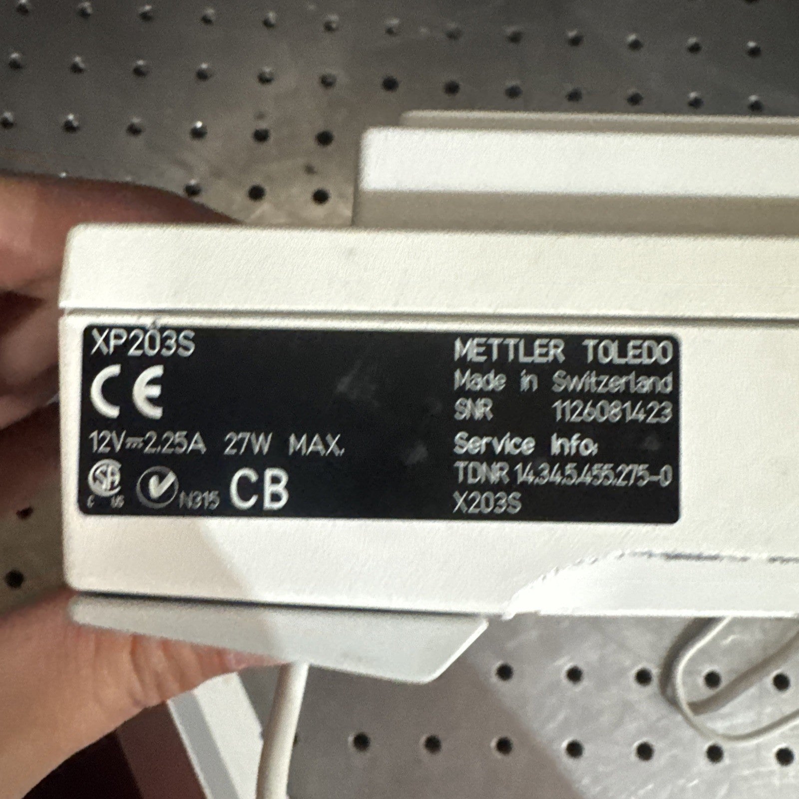 Mettler Toledo Precision Balance Scale XP203S - MISSING PARTS But Work