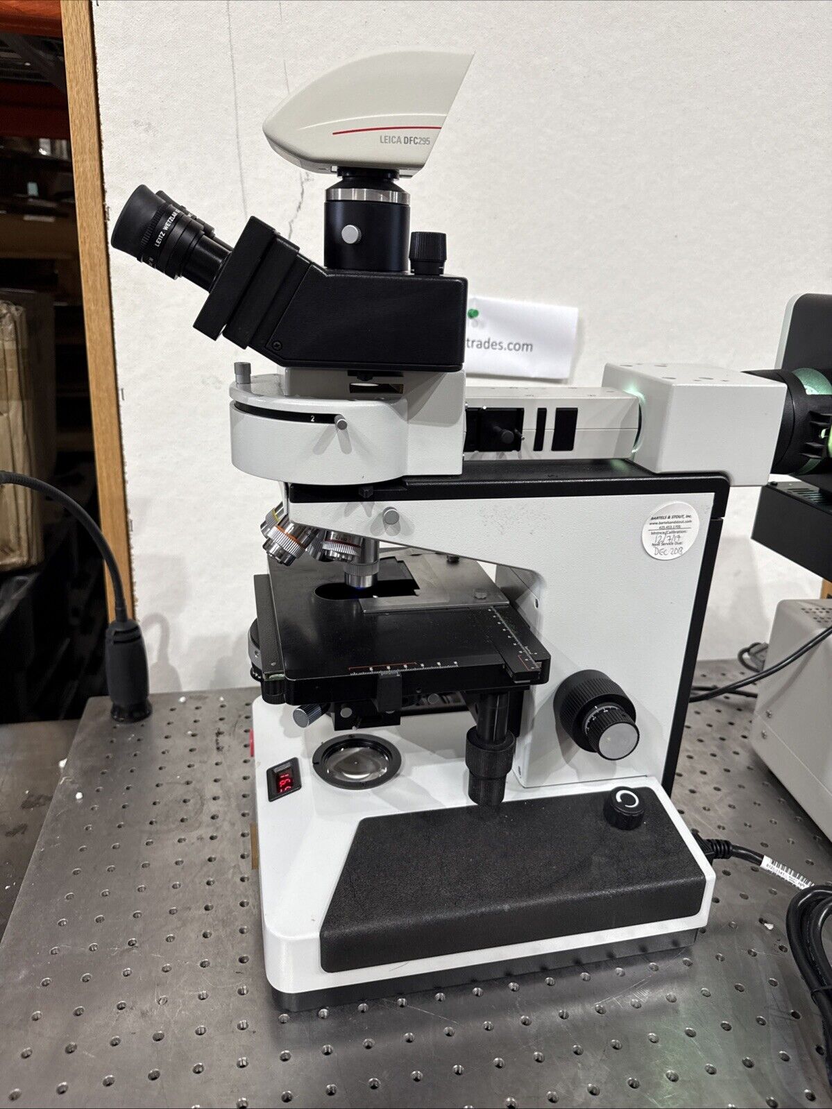 Leica Wild Leitz  Diaplan Fluorescence DF Phase Trinocular Microscope W/ Camera