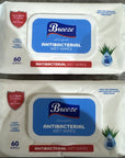 2x Breeze Wet Wipes - 60 wipes on each pack (120) Vit E Aloe Vera