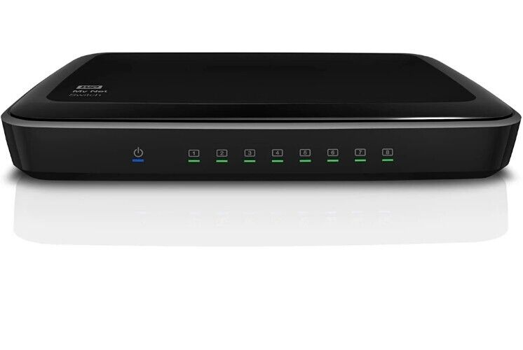 WD My Net Switch - 8 Port Gigabit Ethernet Network Switch - HD Media Switch