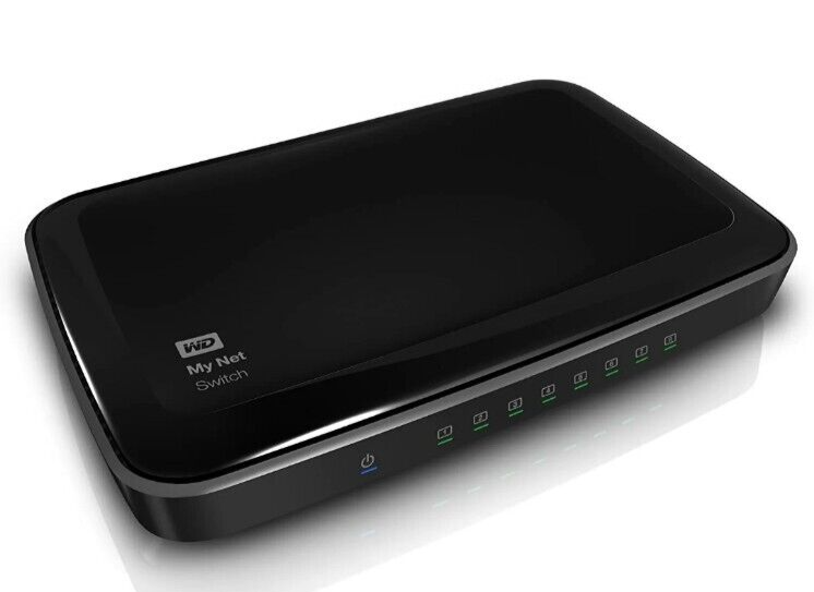 WD My Net Switch - 8 Port Gigabit Ethernet Network Switch - HD Media Switch