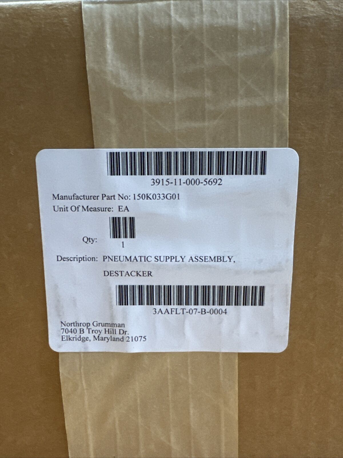 Parker Pressure control Valve/Machine. 150K033G01