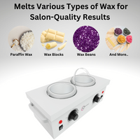Dual Double Pot Wax Heater Hot Warmer Machine Salon Facial Skin Care Equipment