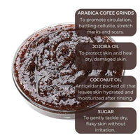 Amira Beauty Exfoliating Coffee Sugar Body Scrub, Cellulite, Stretch Marks, Acne