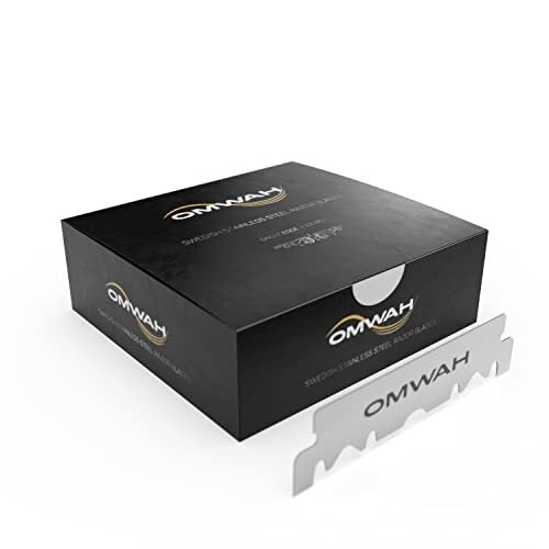 OMWAH Barber Straight Razor Blades - Single Edge Razor Blades 100 Pack Count