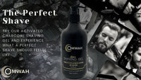 Mens Barber Charcoal Shaving Gel Aloe Vera Soften Beard Sensitive Skin Formula
