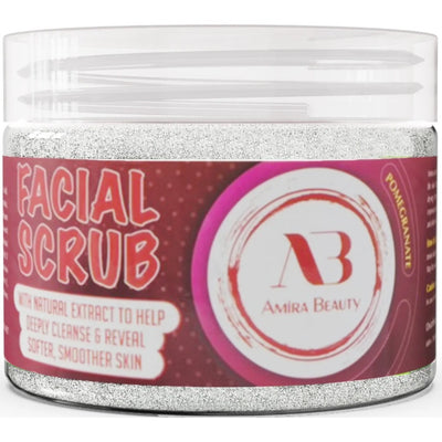 Amira Beauty Pomegranate Facial Scrub Clarifying Exfoliator Deep Cleanser 11.9OZ