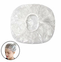 Disposable Hair Processing Shower Caps Clear Elastic Hat Bathing Hotel Home