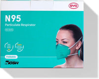 BYD CARE N95  CASE of 40 PCS Foldable Respirator Masks Individually Sealed