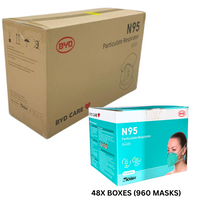 BYD CARE N95  CASE of 960PCS Foldable Respirator Masks Individually Sealed