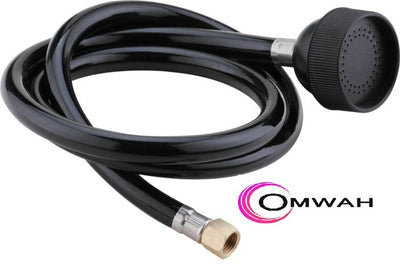Salon Shampoo Faucet Sprayer Head Black Rubber Hose Beauty Equipment UPC
