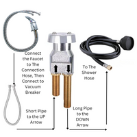 UPC Certified Salon Shampoo Bowl Sink Faucet Sprayer Part Vacuum Breaker Kit