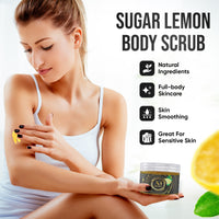Amira Beauty Exfoliating Sugar Scrub Lemon Body Scrub - Cellulite, Stretch Marks