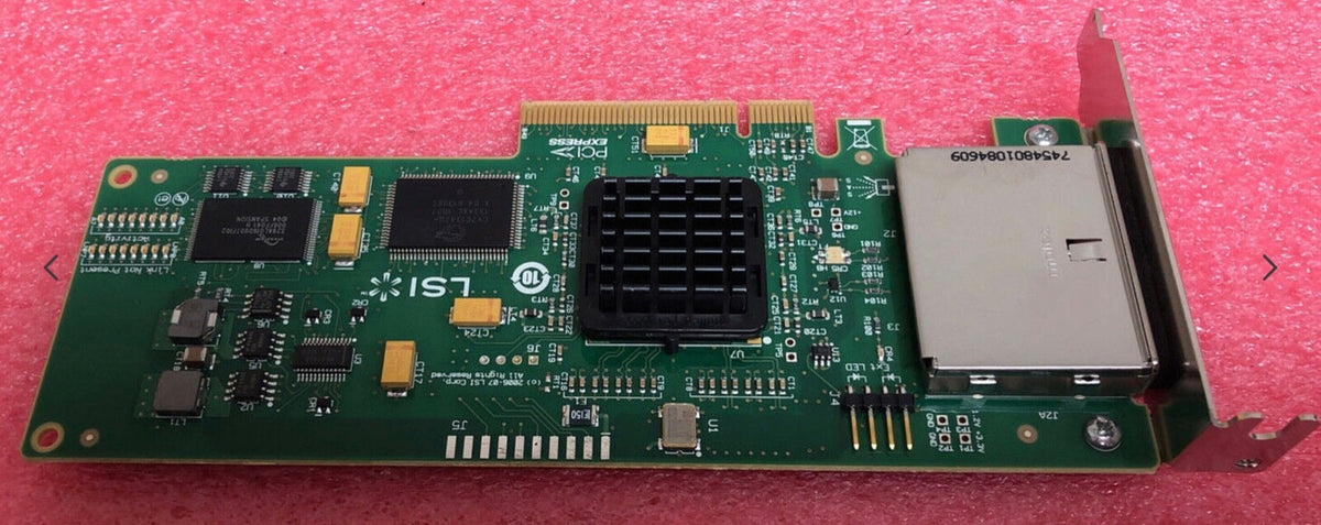 LSI SAS3801E PCI-E 3GB/s Dual Port External HBA L3-01123-04E Low Bracket